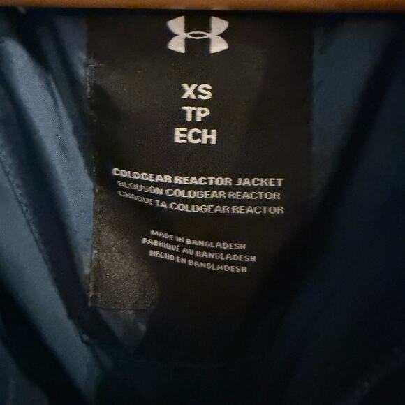 Under Armour XS ColdGear Reactor Jacket Blue Quilted Zip Up Activewear - Picture 3 of 9
